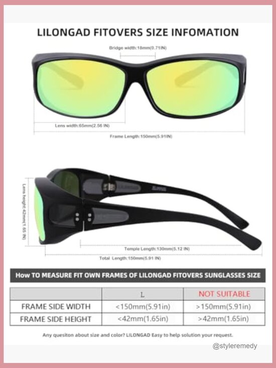 Polarized Fit Over Glasses Sunglasses, Wrap Around UV400 for Driving Outdoor main image 5